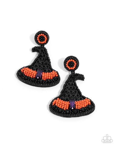 Paparazzi Earrings - Witch Hunt - Black Earrings