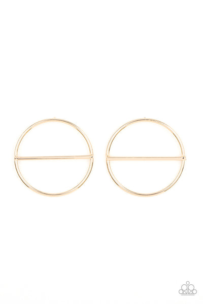 Paparazzi Earrings  - Dynamic Diameter - Gold