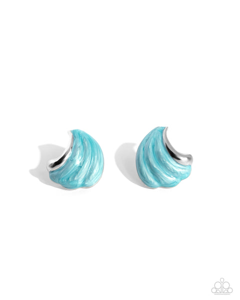 Paparazzi Earrings - Whimsical Waves - Blue