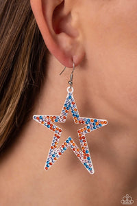 Paparazzi Earrings  - Rockstar Energy- White