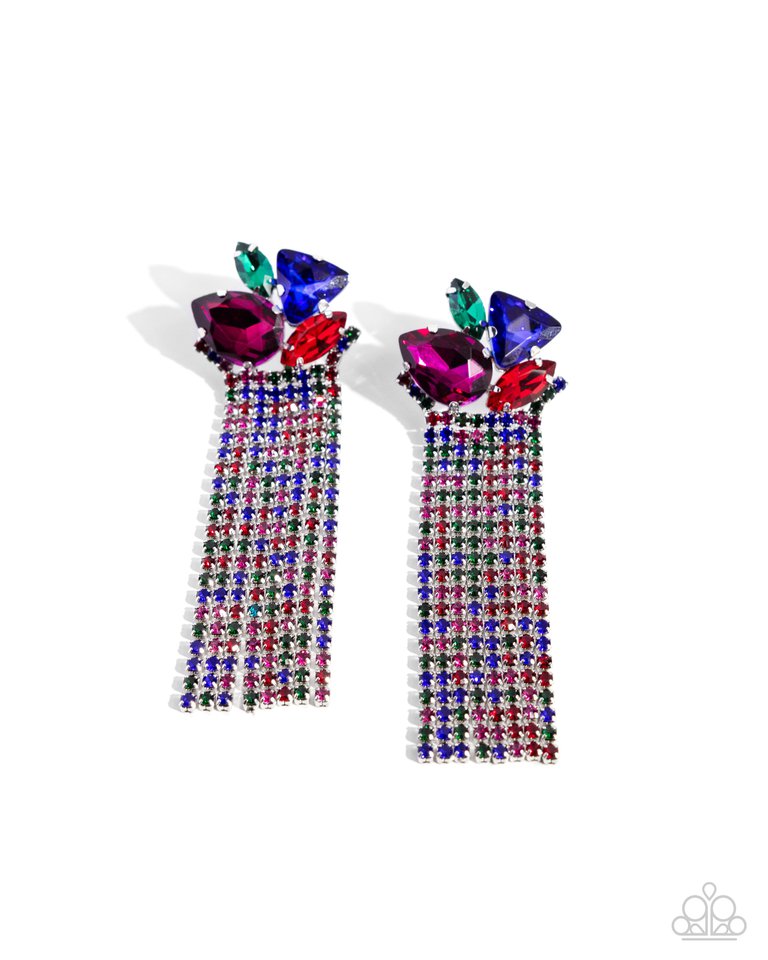 Paparazzi Earrings - Blinding Blend- Multi