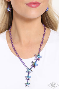 Paparazzi Necklace - Star-Crossed Sparkle - Purple