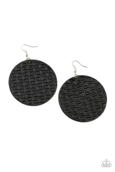 Paparazzi Earrings- WEAVE Me Out Of It - Black