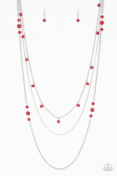 Paparazzi Necklace - Layering The Groundwork - Red