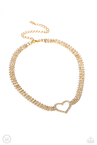 Paparazzi Necklaces  - Rows Of Romance - Gold