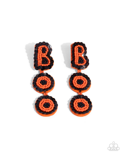 Paparazzi Earrings - Halloween Bash- Orange