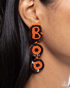 Paparazzi Earrings - Halloween Bash- Orange