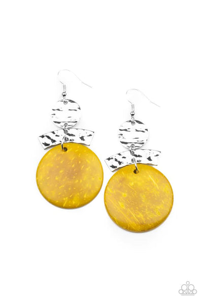 Paparazzi Earrings - Diva Of My Domain - Yellow