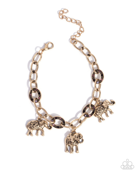 Paparazzi Ring & Bracelets  - Elephant Whisper - Gold & Follow The Herd Bracelet