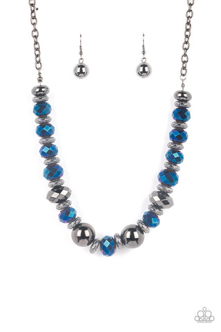 Paparazzi Bracelet & Necklace Set- Power Pose & Interstellar Influencer - Blue