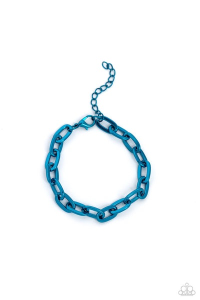 Paparazzi Necklace & Bracelet Set - Exuberant Encore Necklace, Energetic Encore Bracelet - Blue