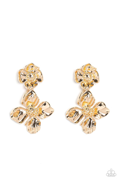 Paparazzi Earrings - Glided Grace - Gold