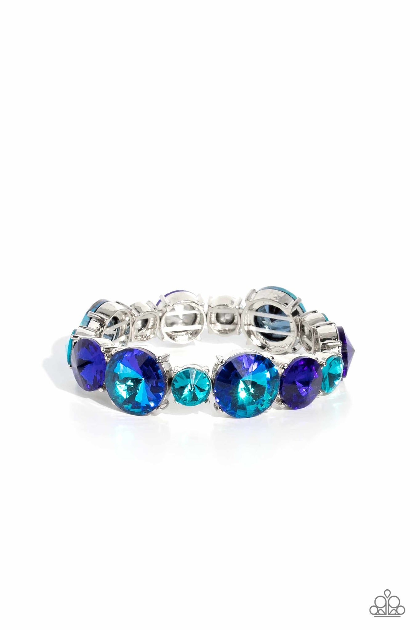 Paparazzi Bracelet - Refreshing Radiance - Blue (August 2023 Life Of The Party)