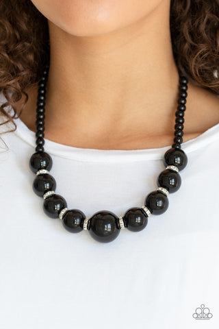 Paparazzi Necklace -SoHo Socialite - Black - SHOPBLINGINGPRETTY