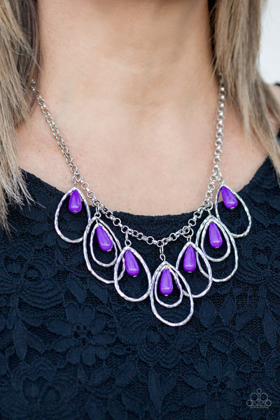 Paparazzi Necklace-Tango Tempest - Purple - SHOPBLINGINGPRETTY