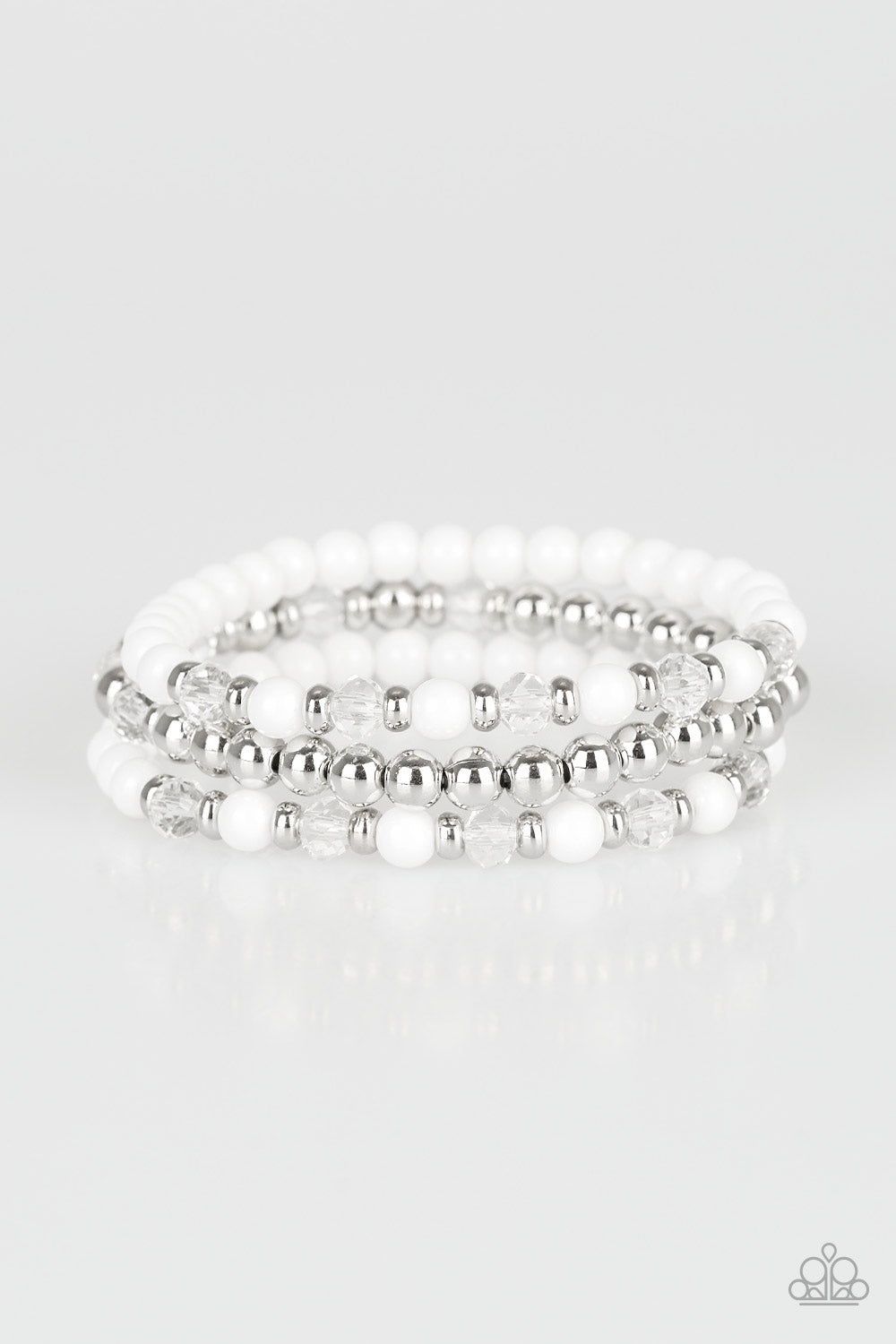 Paparazzi Bracelet- Irresistibly Irresistible - White - SHOPBLINGINGPRETTY