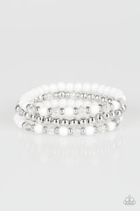 Paparazzi Bracelet- Irresistibly Irresistible - White - SHOPBLINGINGPRETTY