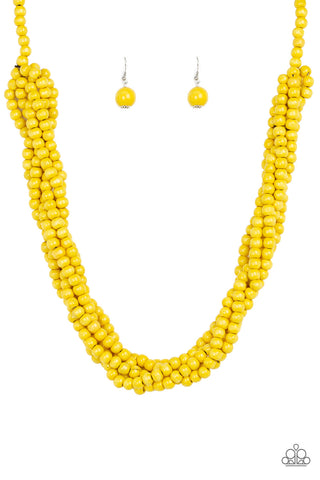 Paparazzi Necklace- Tahiti Tropic - Yellow - SHOPBLINGINGPRETTY