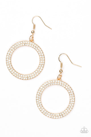 Paparazzi Earrings- Bubbly Babe - Gold - SHOPBLINGINGPRETTY