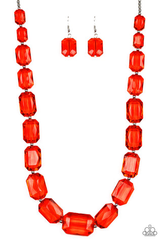 Paparazzi Necklace- ICE Versa - Red - SHOPBLINGINGPRETTY