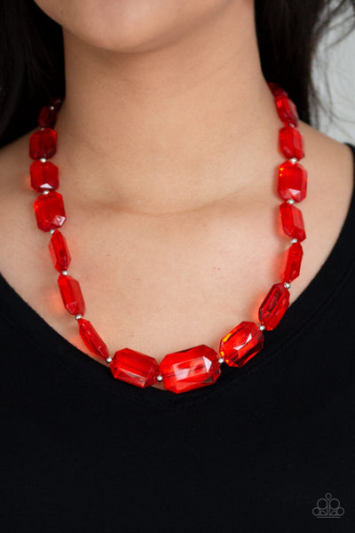 Paparazzi Necklace- ICE Versa - Red - SHOPBLINGINGPRETTY