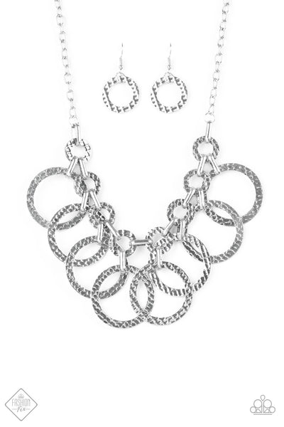 Paparazzi Necklace-Jammin Jungle  (June 2019 Fashion Fix)- Silver - SHOPBLINGINGPRETTY