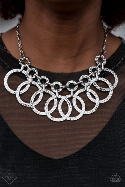 Paparazzi Necklace-Jammin Jungle  (June 2019 Fashion Fix)- Silver - SHOPBLINGINGPRETTY