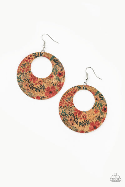 Paparazzi Earring - Put A Cork In It - Red - SHOPBLINGINGPRETTY