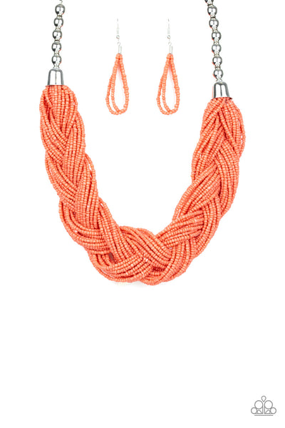 Paparazzi  Necklace - The Great Outback - Orange - SHOPBLINGINGPRETTY