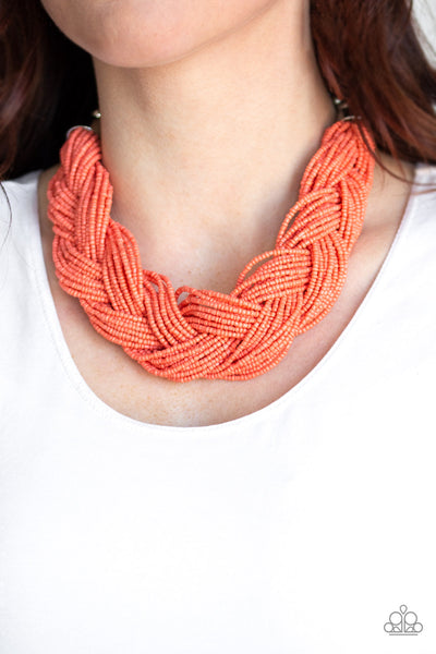 Paparazzi  Necklace - The Great Outback - Orange - SHOPBLINGINGPRETTY