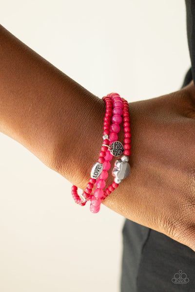 Paparazzi Bracelets - Really Romantic - Pink