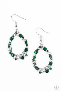 Paparazzi Earrings-Crushing Couture - Green - SHOPBLINGINGPRETTY