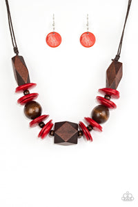 Paparazzi Necklaces - Pacific Paradise - Red