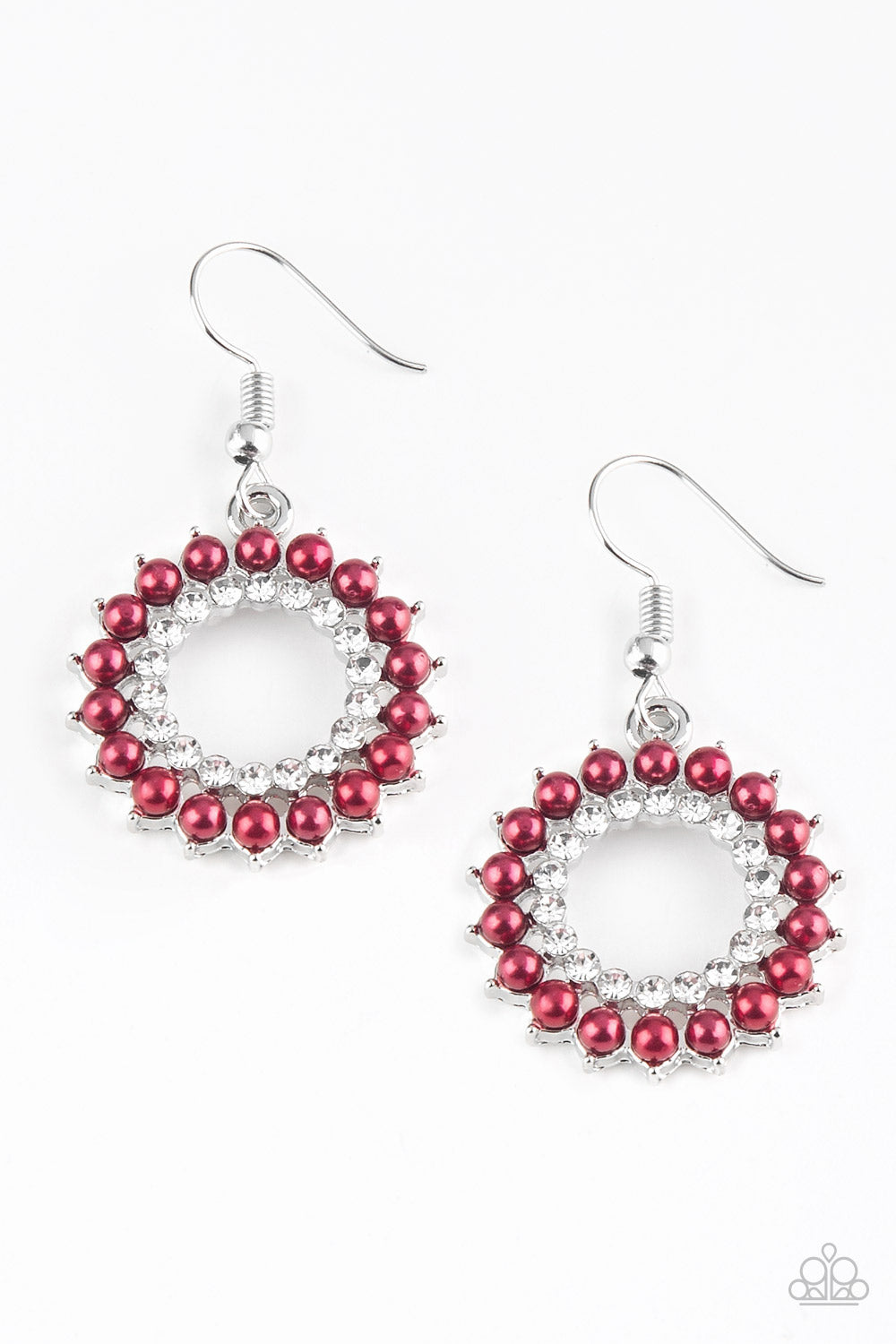 Paparazzi Earrings - Wreathed in Radiance - Red - SHOPBLINGINGPRETTY