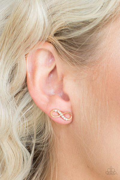 Paparazzi Earrings- Never-Ending Elegance - Gold - SHOPBLINGINGPRETTY