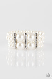 Paparazzi Bracelet- Romance Remix - White - SHOPBLINGINGPRETTY