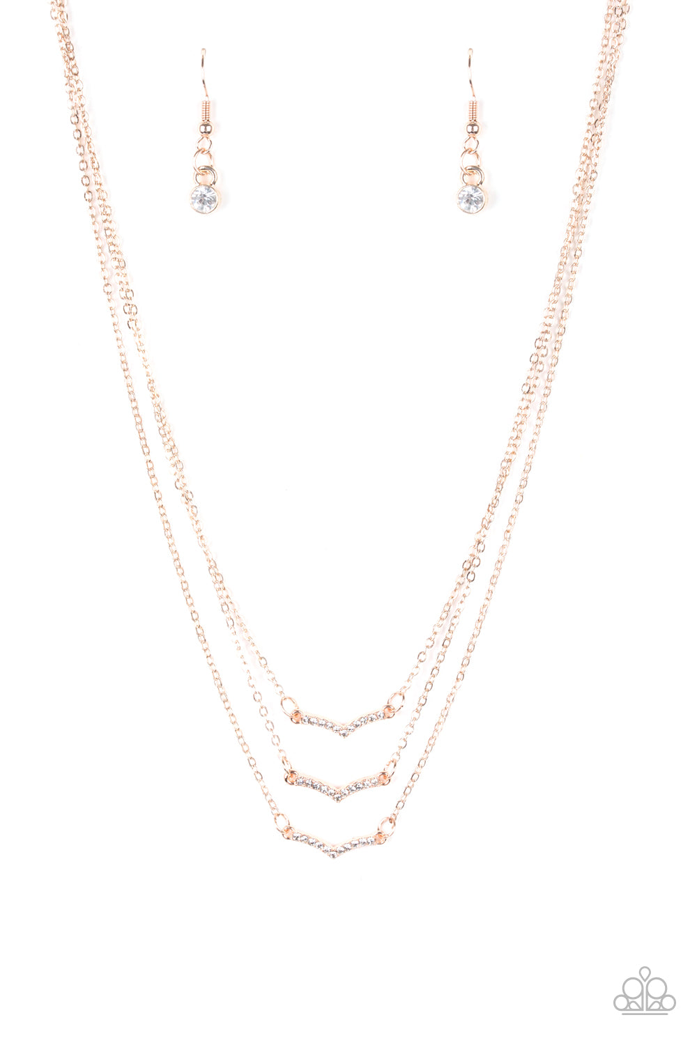 Paparazzi Necklaces - Pretty Petite - Rose Gold