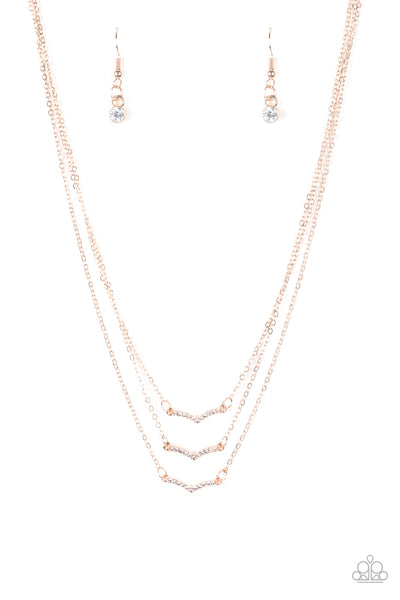 Paparazzi Necklaces - Pretty Petite - Rose Gold