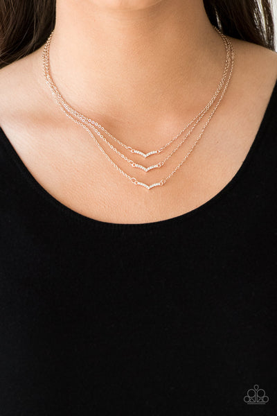 Paparazzi Necklaces - Pretty Petite - Rose Gold