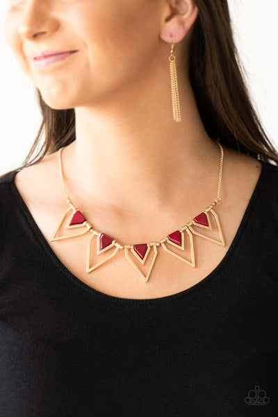 Paparazzi Necklaces - The Pack Leader - Red