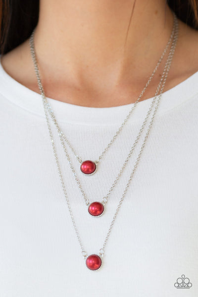 Paparazzi Necklaces- A Love For Luster - Red