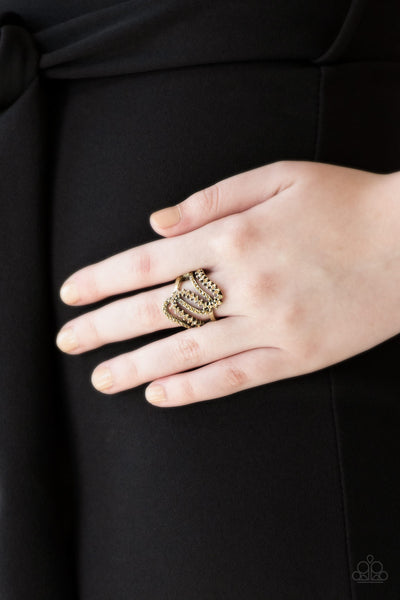 Paparazzi Ring - Make Waves - Brass - SHOPBLINGINGPRETTY