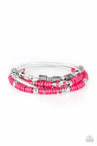 Paparazzi Bracelets - Tribal Spunk - Pink