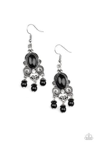 Paparazzi Earring - I Better Get GLOWING - Black