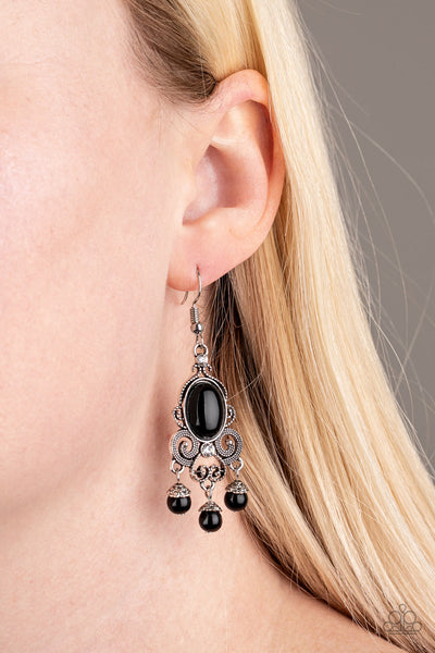 Paparazzi Earring - I Better Get GLOWING - Black