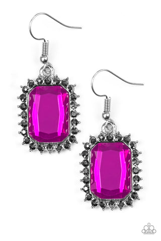 Paparazzi  Earrings -  Downtown Dapper - Pink - SHOPBLINGINGPRETTY