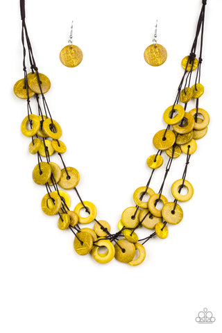 Paparazzi Necklace- Wonderfully Walla Walla - Yellow - SHOPBLINGINGPRETTY