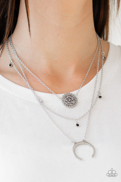 Paparazzi Necklaces - Lunar Lotus - Black