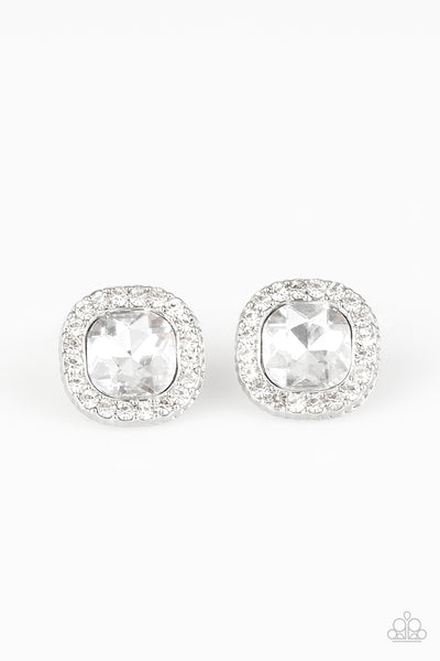 Paparazzi Earrings - Bling Tastic! - White