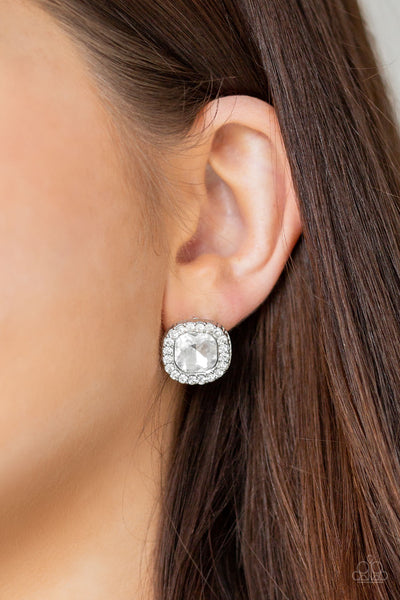 Paparazzi Earrings - Bling Tastic! - White